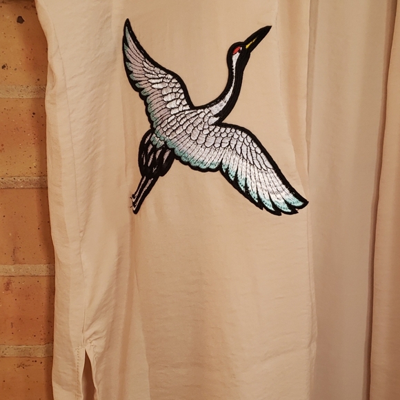 Robe dress, champagne 🍾 color, beautiful bird 🐦 - Picture 4 of 6